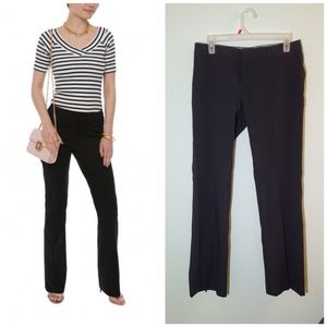 Ecru Black Straight Leg Dress Pants